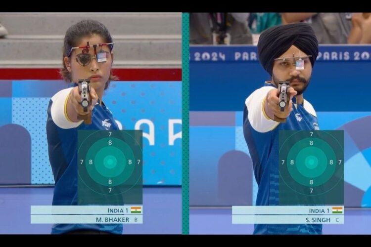 Manu Bhaker-Sarabjot Singh in Paris Olympics 2024