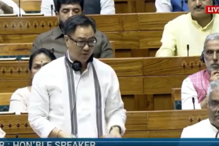 Kiren Rijiju in Parliament