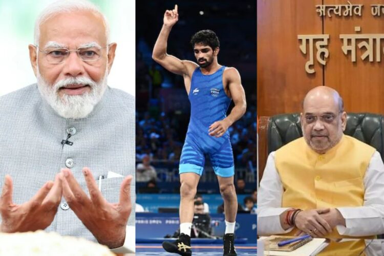 PM Modi and Amit Shah Congratulate Indian Wrestler Aman Sehrawat for wining the Bronze Medal