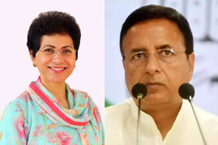 Haryana Congress Leaders Kumari Selja and Randeep Surjewala