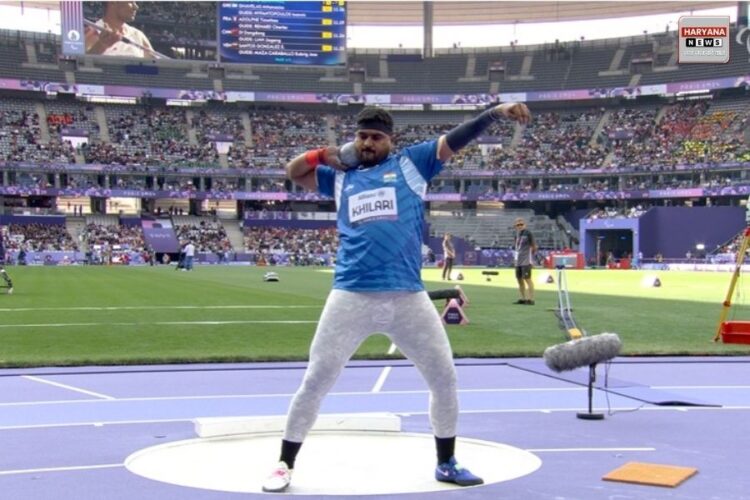 Sachin Khilari in men's shot put F46 final