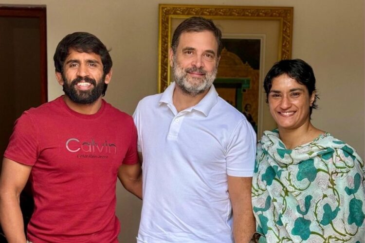 Vinesh Phogat and Bajrang Puina join Congress Today