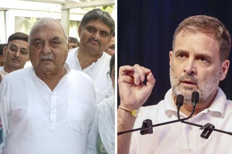 Bhupinder Singh Hooda and Rahul Gandhi