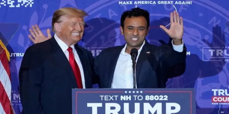 Donald Trump and Vivek RamaSwami