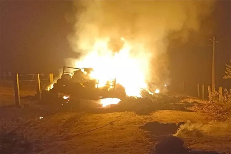 Fatehabad Tractor Trolley caught fire